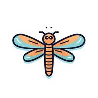 Colorful dragonfly with distinctive wings and body vector