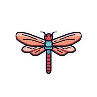 Colorful dragonfly displaying its delicate wings vector