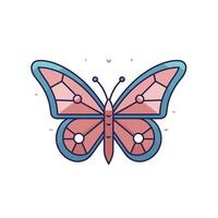 Geometric colorful butterfly art vector