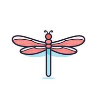 Colorful dragonfly illustration with unique design vector