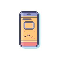 Creative smartphone design with playful colors vector