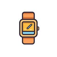 Colorful smartwatch design with digital interface vector