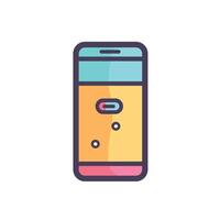 Smartphone with vibrant colors and simple design vector