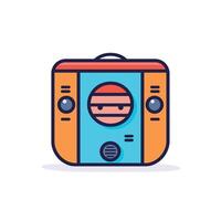Colorful cartoon character in playful design vector