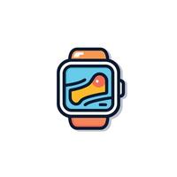 Colorful digital watch displaying a bright design vector