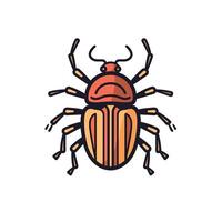 Beetle with vibrant colors on a white background vector
