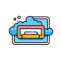 Abstract design for cloud storage vector
