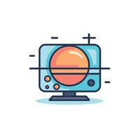 Digital design of a retro television screen vector