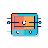 Colorful abstract design with geometric shapes vector
