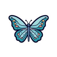 Colorful butterfly resting on a leaf in nature vector