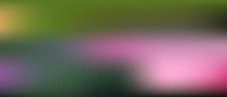 Beautiful and subtle blurred abstract background of soft mix of green, pink and purple vector