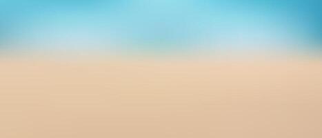 Calm and serene beach background in soft blue and sandy tones vector