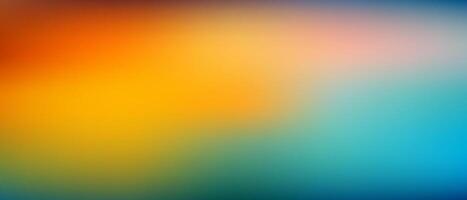 A vibrant and smooth gradient background transitioning seamlessly from warm orange and yellow tones to cool blue and teal hues, perfect for use in web design, presentations, and graphic projects vector