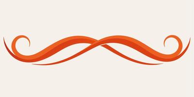 Flowing wave like underline design element for elegant art vector