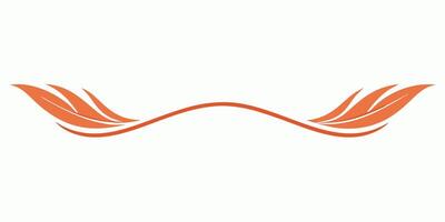 Clean and modern feather underline illustration designs vector