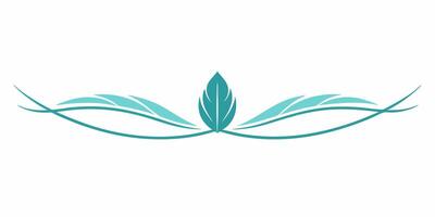 Minimalist feather underline design for decoration vector