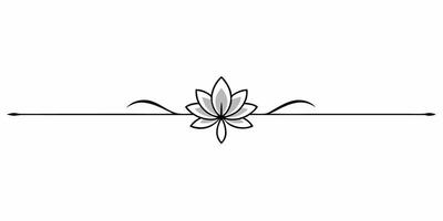 Minimalist flower underline perfect for clean and stylish designs vector