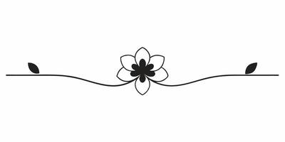 Delicate floral underline element for professional art projects vector