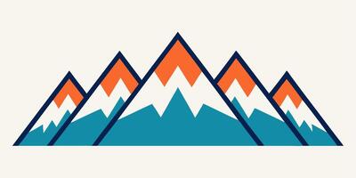 Minimal mountain underline design for creative project vector