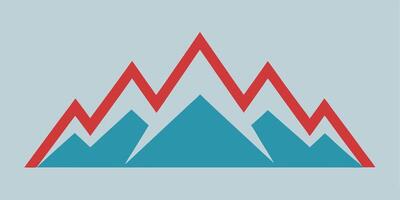 Minimal mountain underline design for creative projects vector