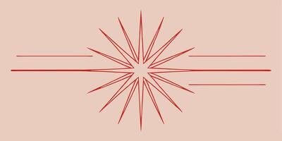 Starburst underline ornament design element for creative project vector