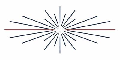 Minimal starburst underline ornament for headers vector