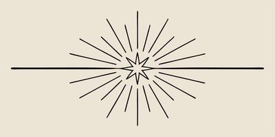 Minimal starburst underline ornament for dividers vector