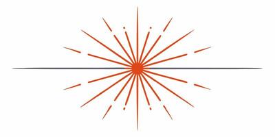 Minimal starburst underline ornament for headers dividers vector