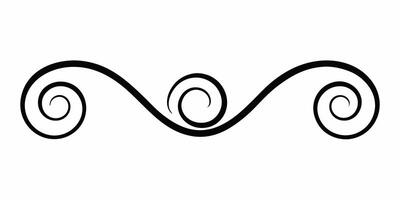 Beautiful swirl design element for artistic vector