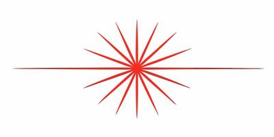 Decorative starburst underline ornament for graphic design vector