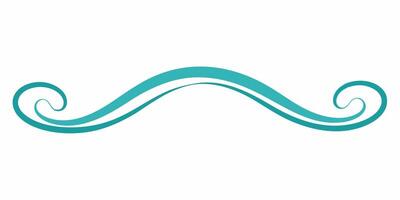 Artistic wave-based underline for stylish graphic vector