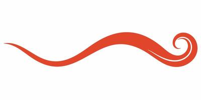 Smooth and flowing underline design element illustration vector