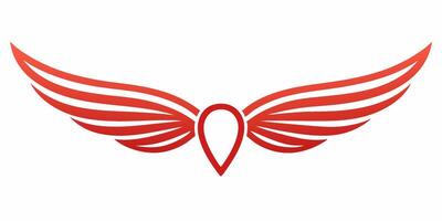 Minimalist wing underline perfect for design and art projects vector