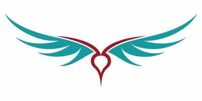 Ornate wing underline with clean lines for modern aesthetics vector