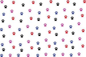 Colorful Paw Print Background Perfect for Animal Themes vector