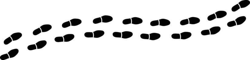 Footprint Steps Design on White Background vector