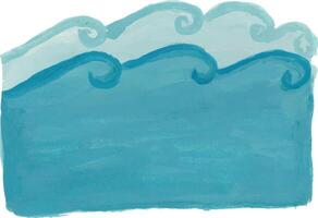 a watercolor painting of a wave vector