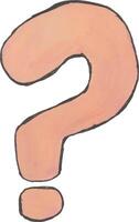 a question mark is shown in a cartoon style vector