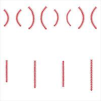 Precision Stitch Patterns Baseball Seam Line SVG Bundle vector