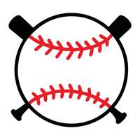 Crossed Bats Baseball Circle A Perfect Game Design vector