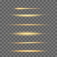 A set of luminous lines vector