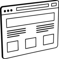 Minimal Website Grid Wireframe Design vector