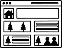 Web Page Layout Wireframe Template vector