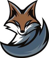Fox Mascot Logo Design with Custom Typography vector