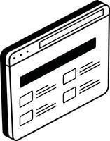 Website Wireframe Design for Projects vector