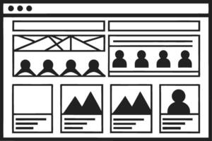 Wireframe Mockup for Website Concepts vector