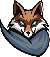 Abstract Fox Mascot Logo Design vector