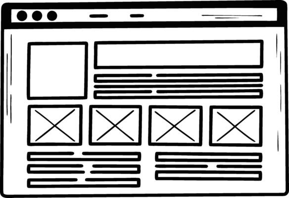Minimalist Home Page Wireframe Design