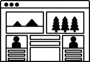 Web Page Wireframe in Minimalist Style vector