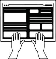 Website Layout Wireframe Design vector